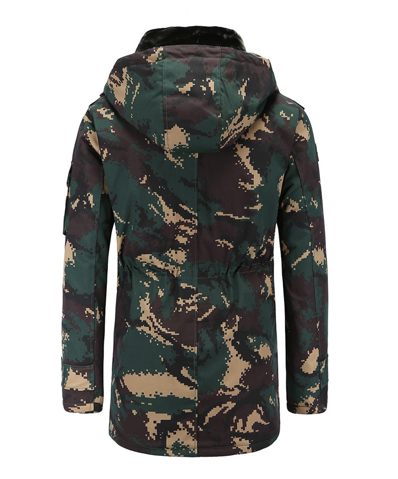 批发冬季正品虎斑猎人消防员迷彩大衣防雨防寒服户外迷彩大衣男女