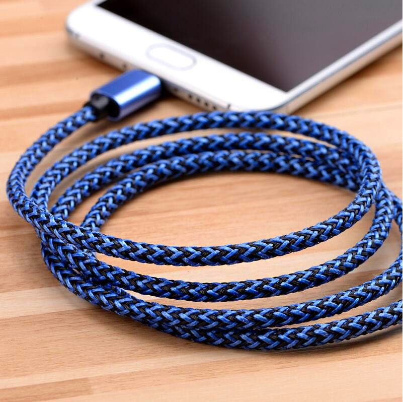 麻花编织数据线 过2a安卓 iphone 7乐视原装充电线苹果专用线