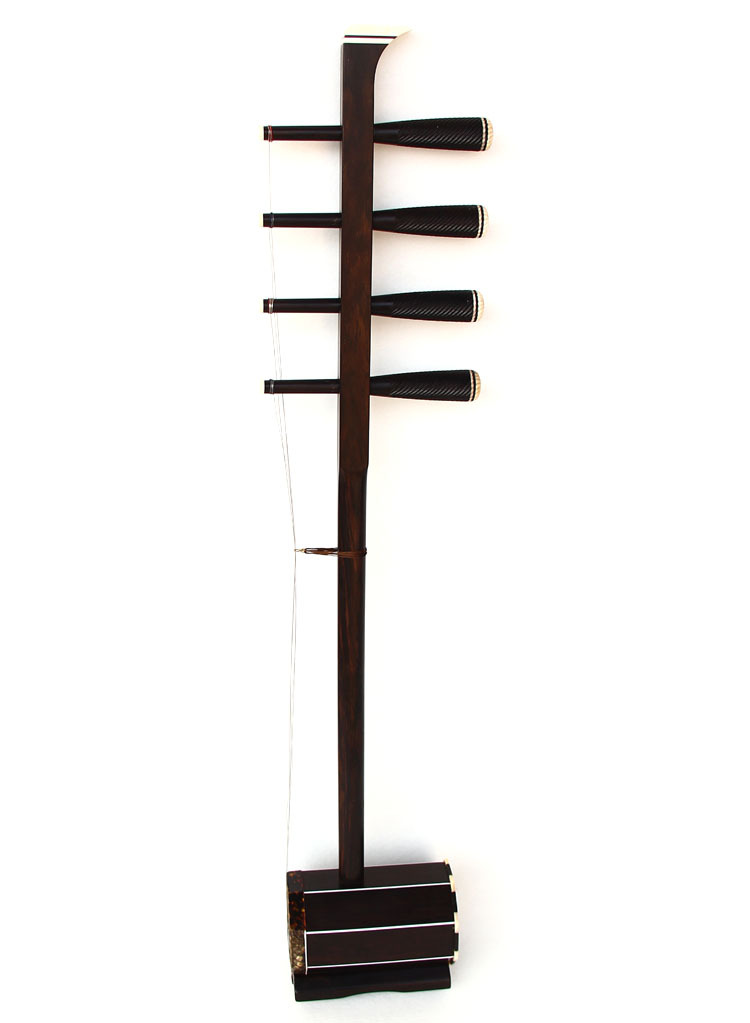 中音四胡 黑檀木骨雕银丝中音四胡 民族拉弦乐器 蒙古四胡 衡乐