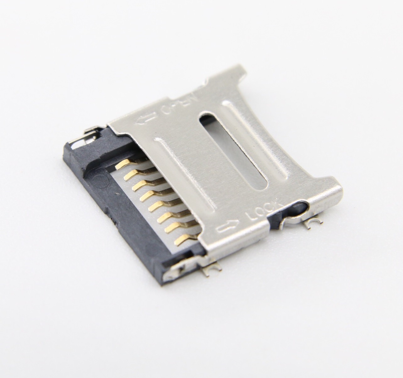 厂家直销翻盖式tf卡座 掀盖式micro sd卡座