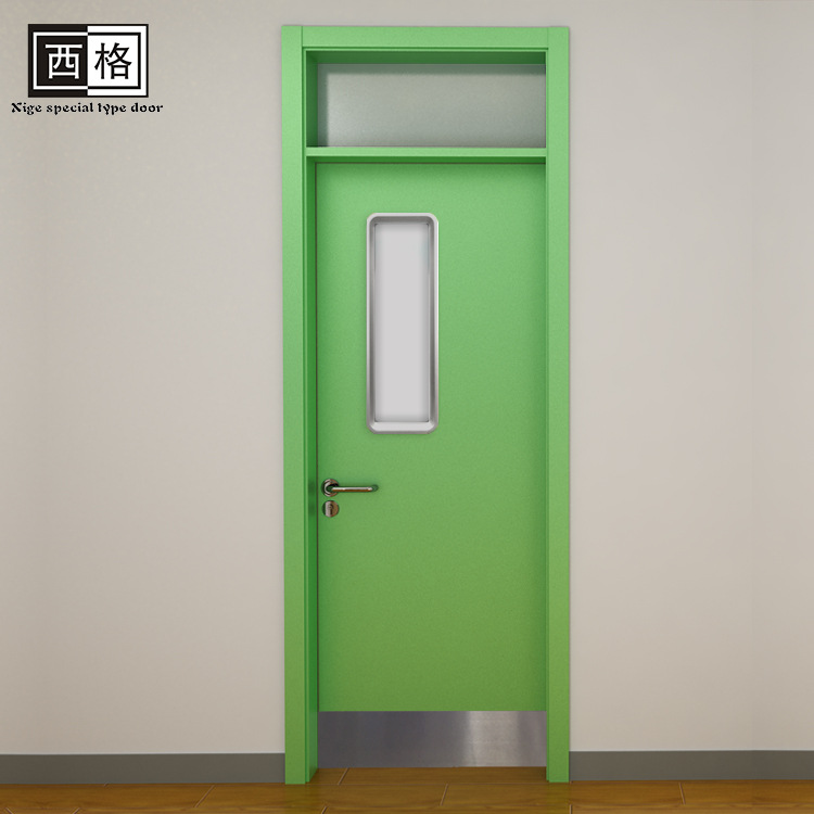 佛山厂家供应培训班钢质教室门学校宿舍平板门尺寸定制工期快