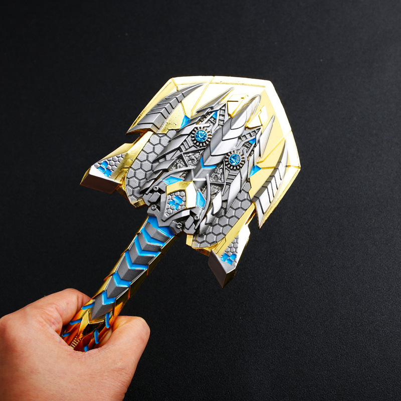 穿越武器模型金色擎天铲30cm合金兵器黄金铲子道具不开刃批发代发