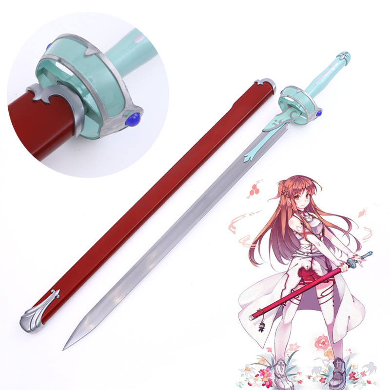 刀剑神域黑剑白剑 亚丝娜的细剑- cos闪烁之光金属表演道具不开刃
