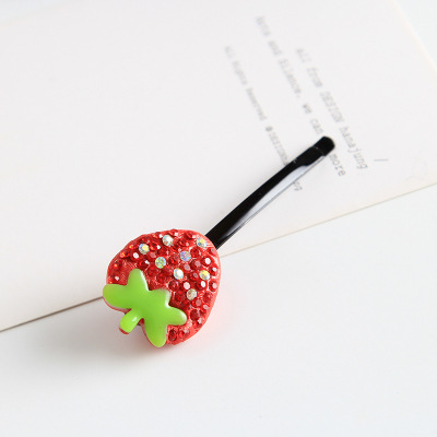 韩版小饰品草莓发圈发饰头绳水果发夹刘海边夹扎头饰发绳女橡皮筋