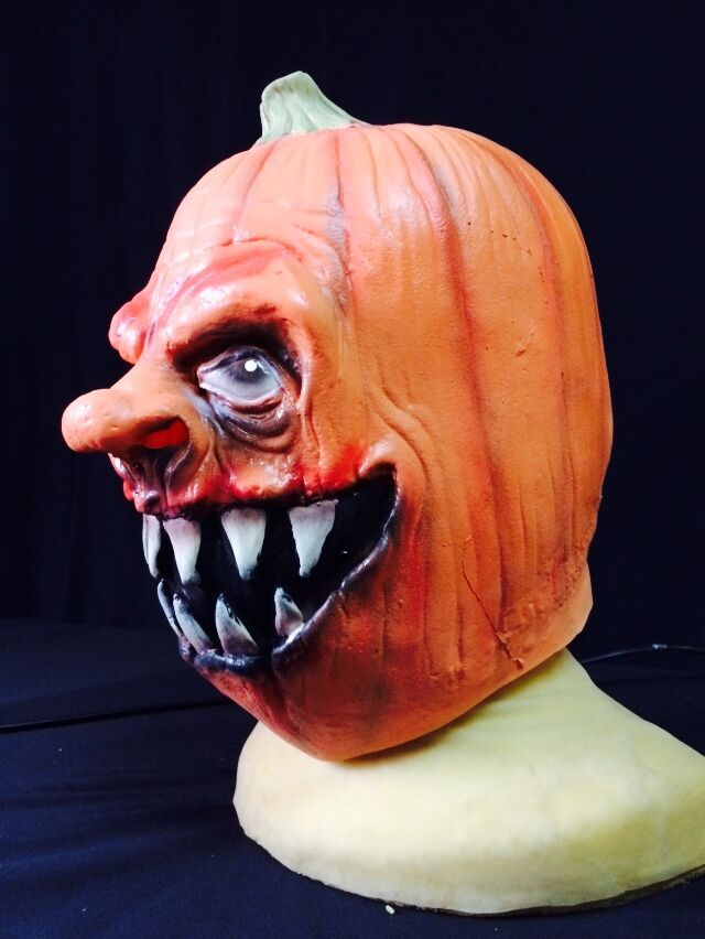 万圣节经典面具 恐怖南瓜头套 南瓜头恶魔面具 舞会整蛊c0s吓人