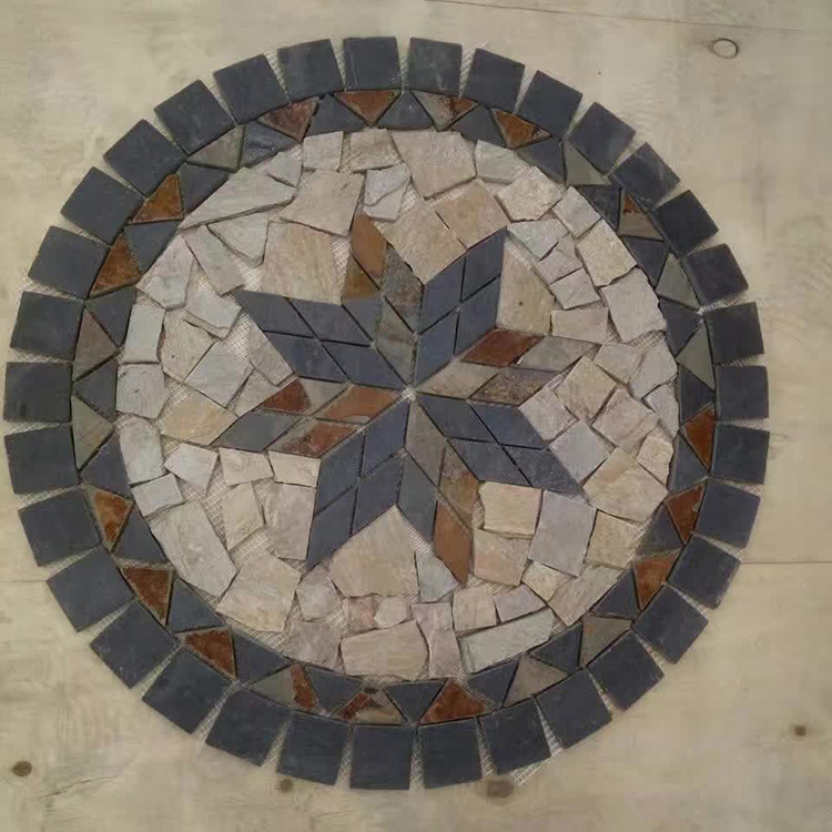 文化石 批发园林小区门口别墅庭院地砖 户外仿古防滑拼花马赛克