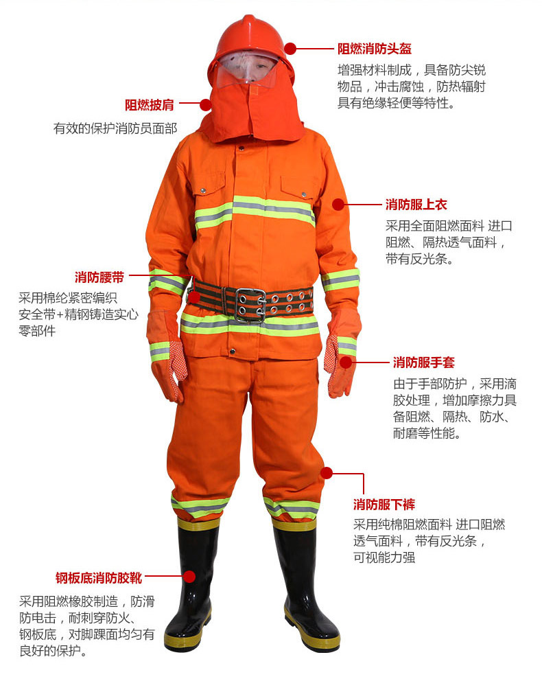 97款消防服 训练战斗消防服装 消防战斗服 灭火防护服微型消防站