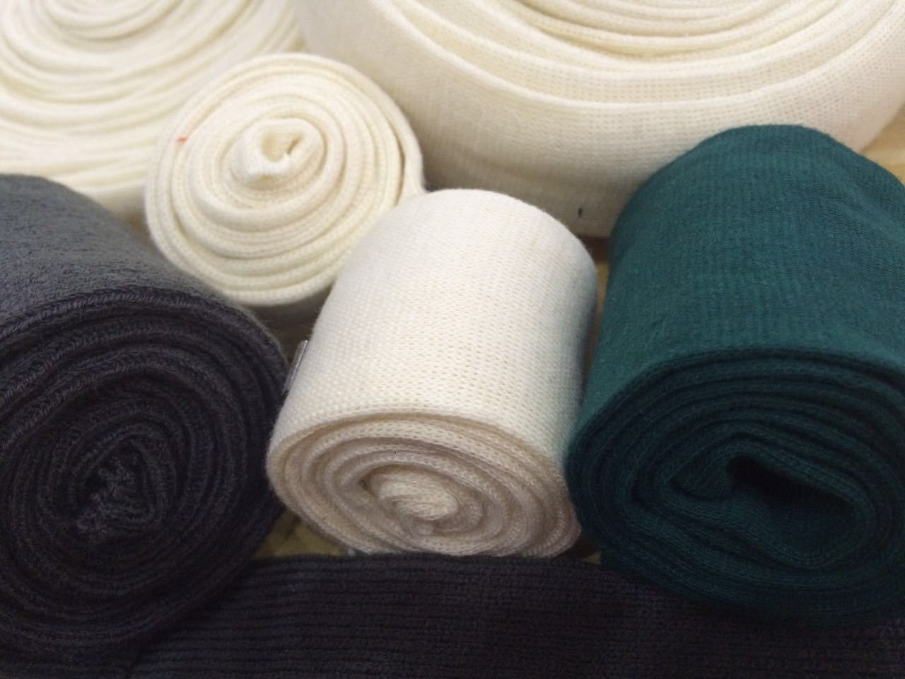 无缝罗纹袖口 圆筒针织面料无缝 针织婴儿医疗用布 防护服螺纹