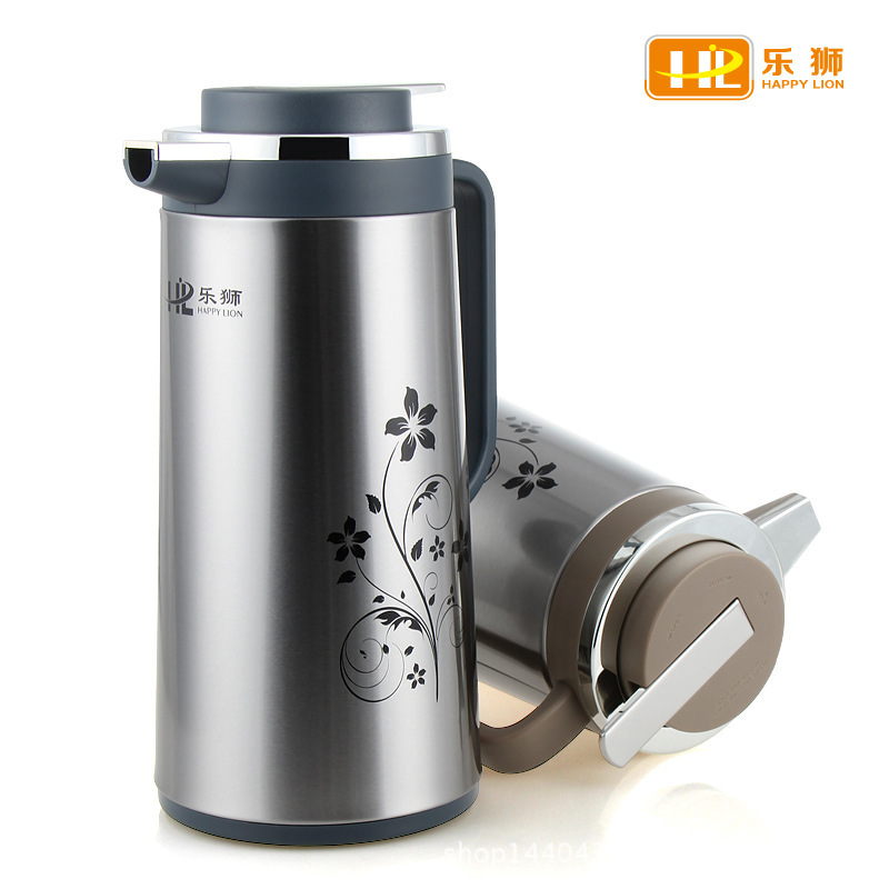 乐狮不锈钢保温壶 大容量热水瓶 玻璃内胆暖瓶 支持礼品定制logo