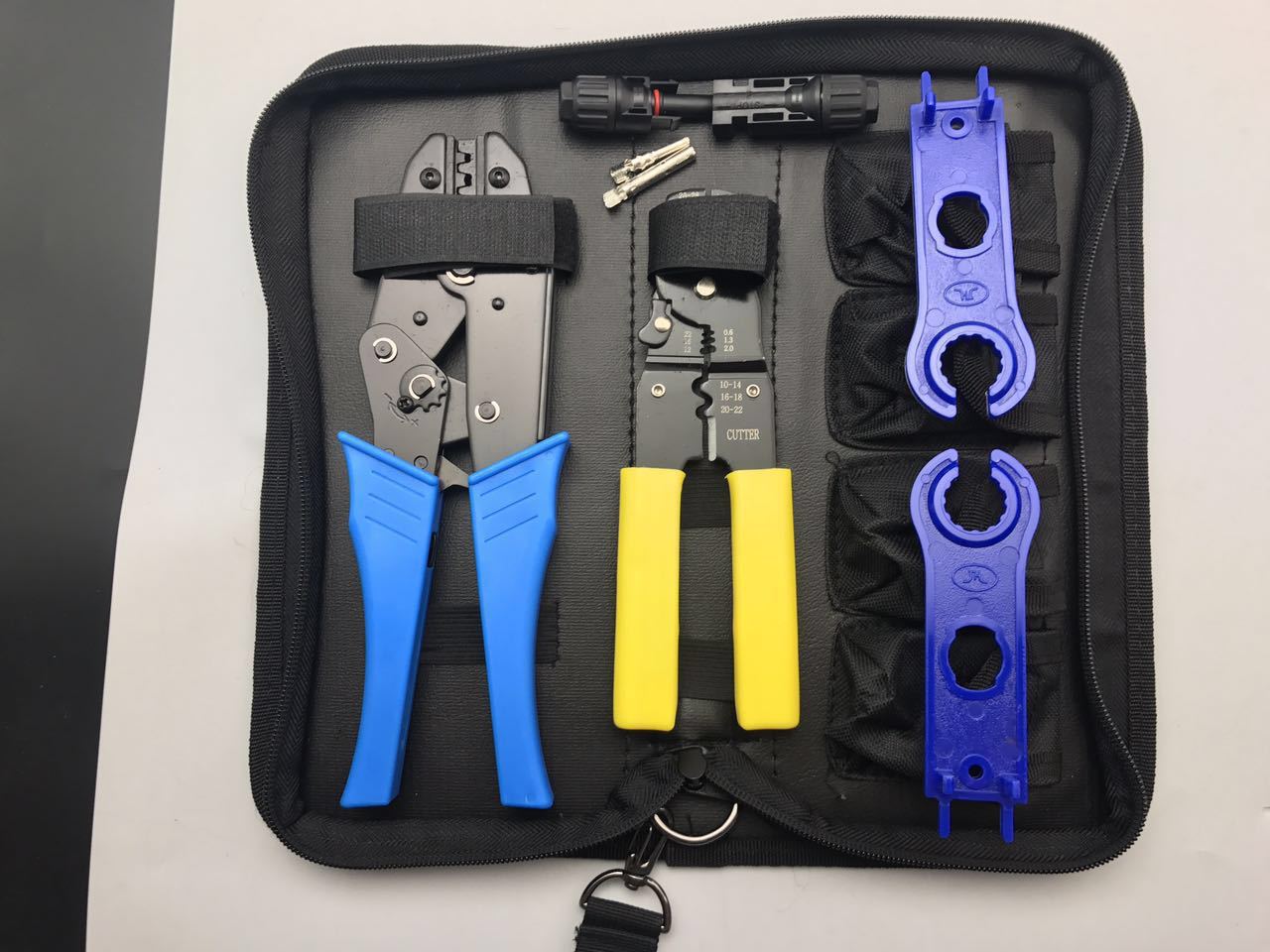 太阳能光伏压线钳夹线钳mc4专用压线钳连接器端子压接工具套装包