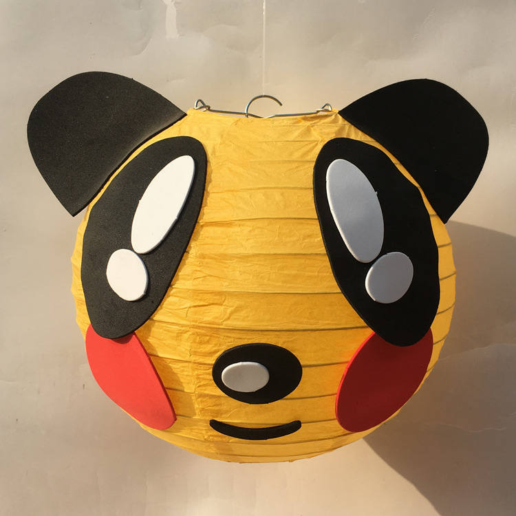 纸工艺品现货40款儿童diy手工灯笼 元宵节花灯卡通手提折叠纸灯笼