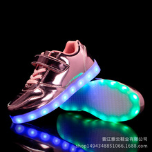 儿童发光鞋中大童充电韩版时尚夜光鬼舞步夜光鞋学生运动带灯童鞋