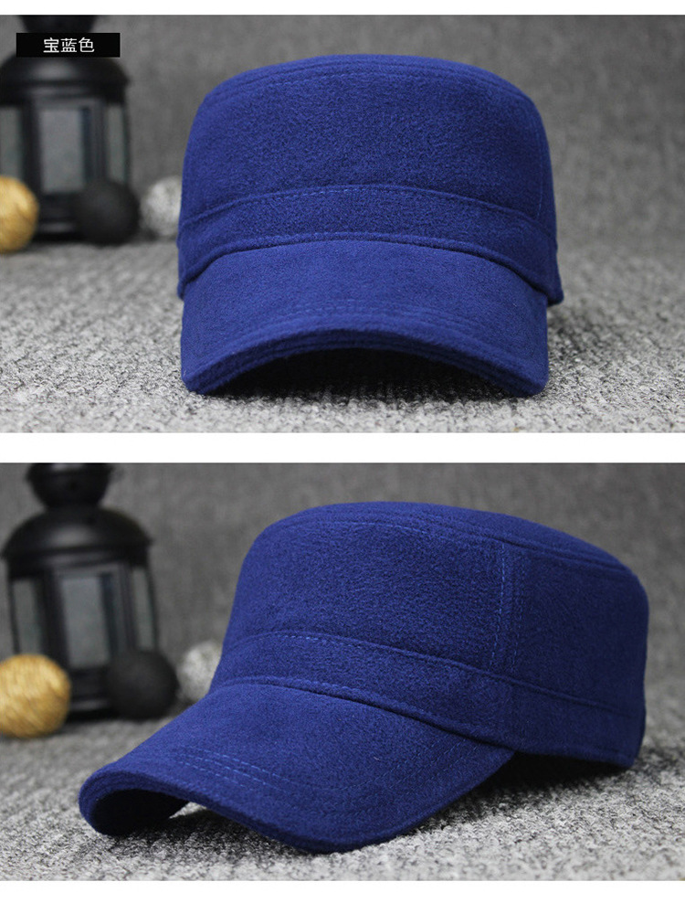 男士韩版帽子_厂家秋冬男士韩版帽子-保暖呢料平顶帽户外