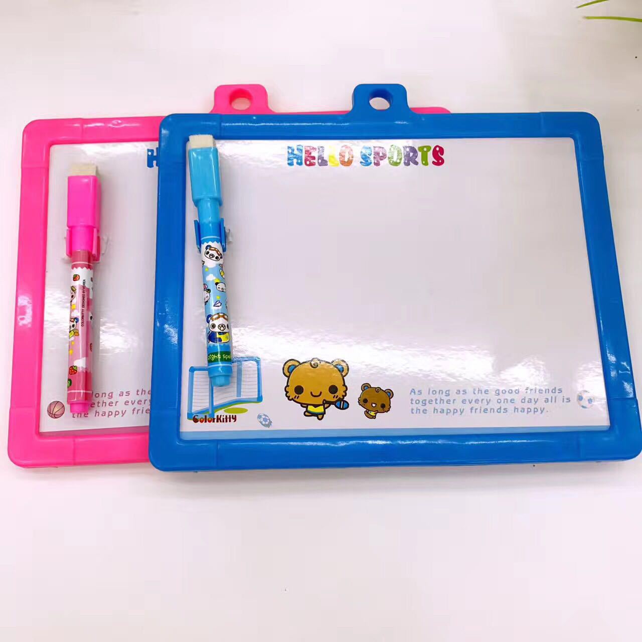 儿童双面小白板可爱小熊白板可擦幼儿涂鸦板迷你绘画儿童小画板