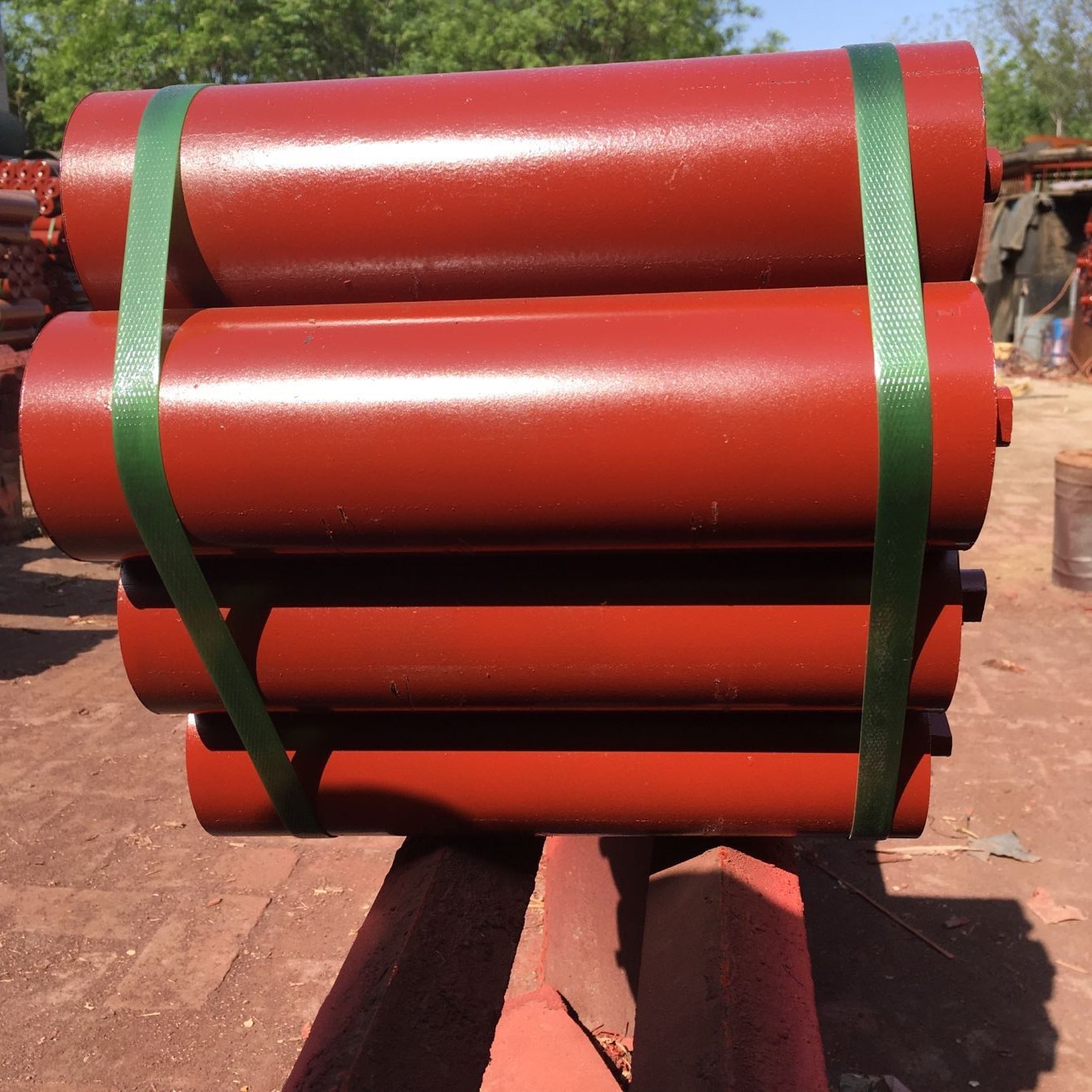 托辊-橡胶缓冲托辊 输送机橡胶托辊耐磨耐用包胶托辊 皮带机输送带托