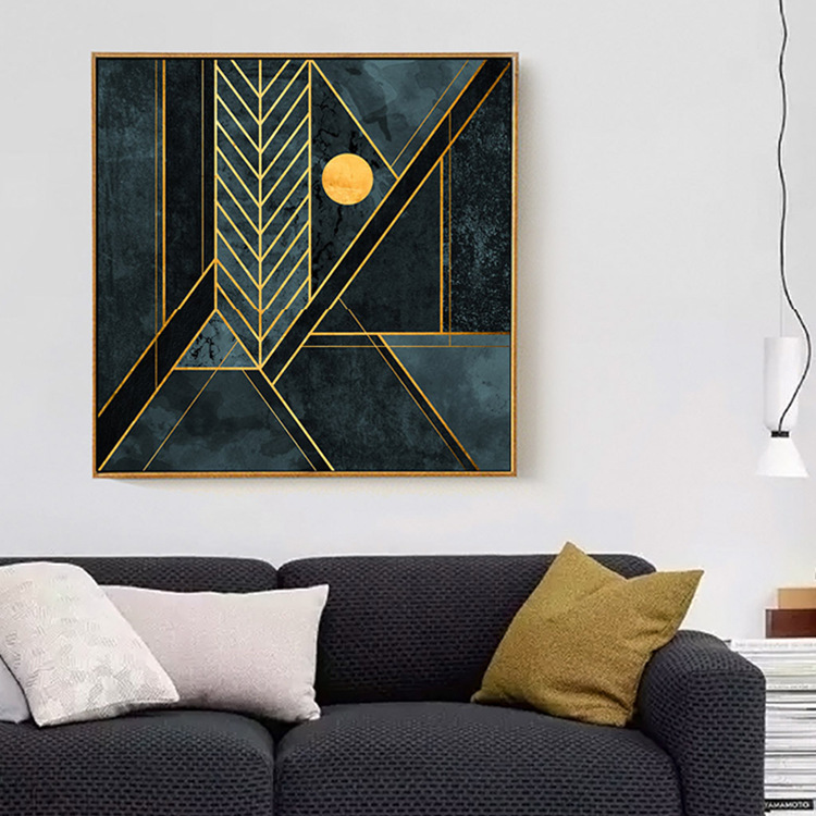 圣仕现代简约几何抽象图案客厅背景墙玄关卧室书房走廊北欧装饰画