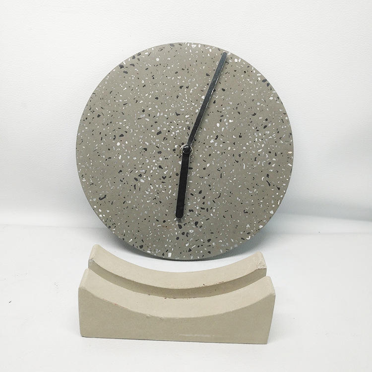 水泥钟表摆件挂件水泥工艺品时钟水泥时钟摆钟挂钟出口水泥钟表