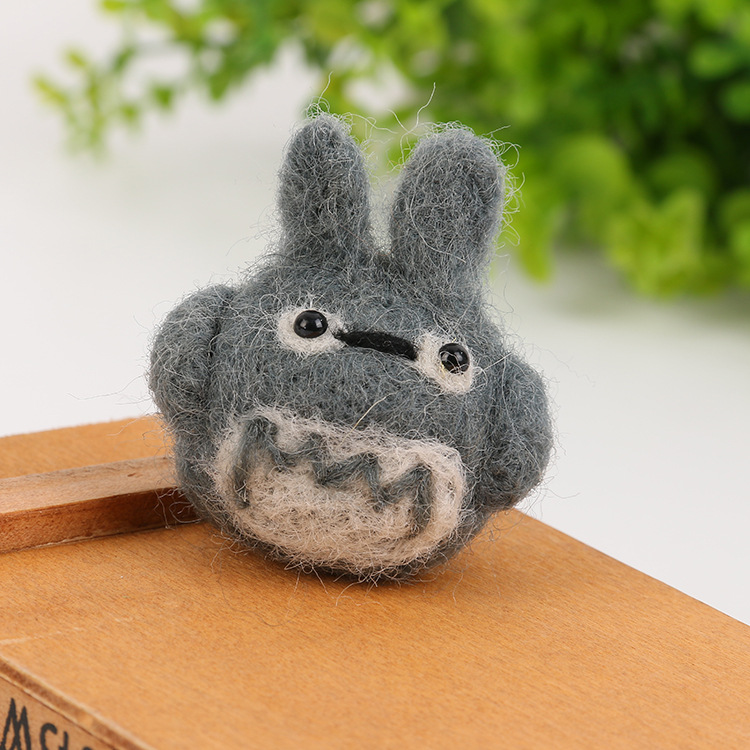 清仓特价羊毛毡戳戳乐龙猫毛绒韩版手工diy饰品花艺圣诞配件材料