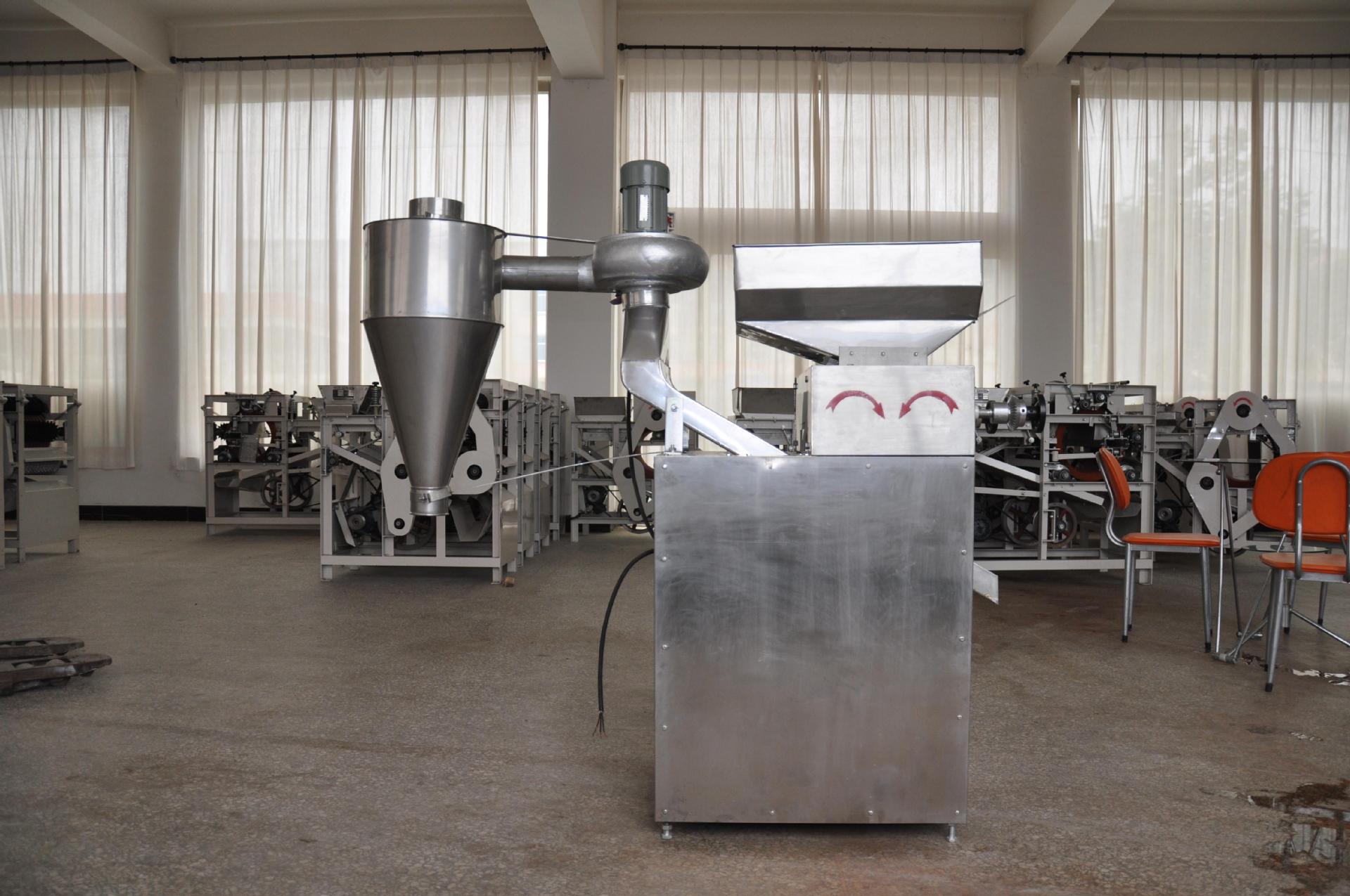 最新供应育才牌hgs-400型花生米脱皮机干法碎粒去皮机