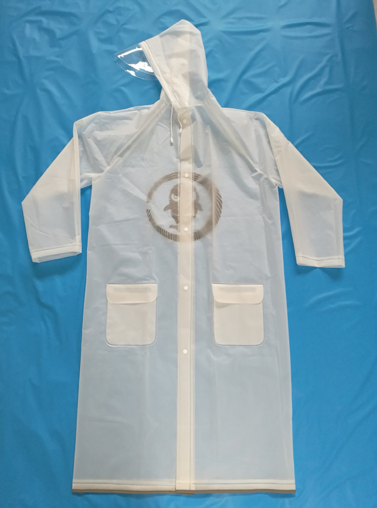 厂家直供超厚时尚eva成人雨衣透明帽檐新二代男女非一次性雨衣