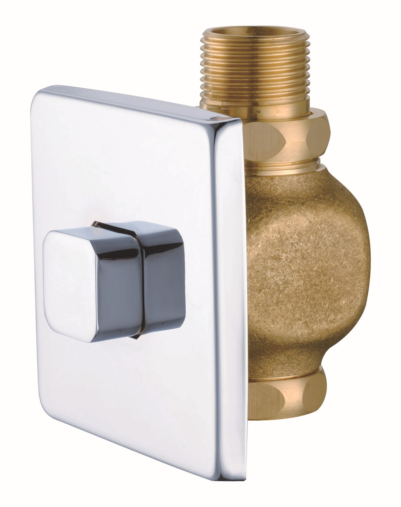 厂家批发热销 暗装三通冲洗阀 厕所全铜大便阀 手按式家用冲水阀