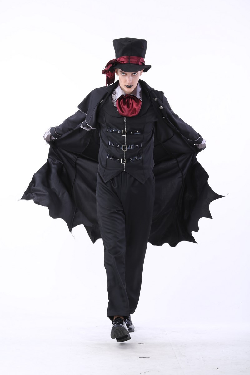 万圣节服装吸血鬼恶魔男绅士演出服夜店情侣扮演服装男女演出服