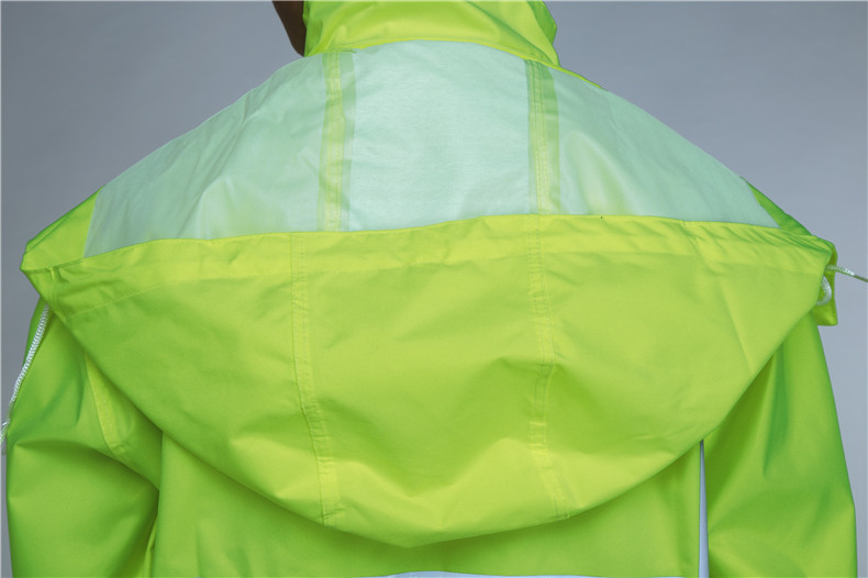 批发荧光黄荧光绿交通巡逻路政执勤劳保环卫夜间反光安全雨衣套装