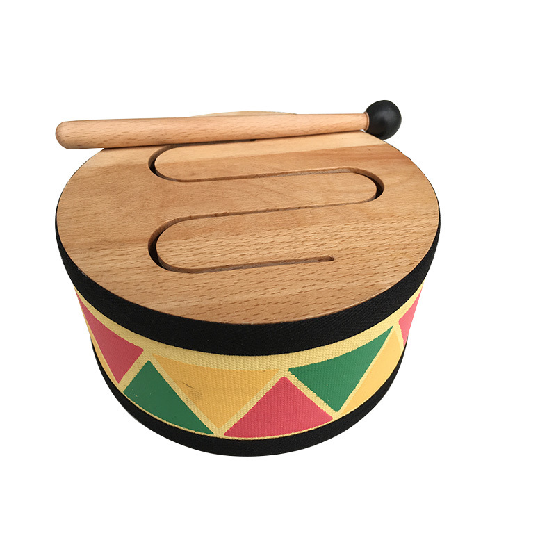 儿童早教益智玩具 打击乐器三音鼓 木质鼓 幼儿园教材用鼓敲鼓