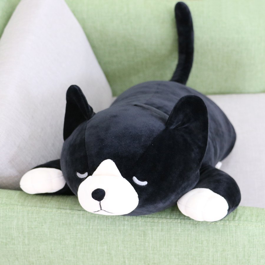 弹力柔软舒适黑猫抱枕汽车午睡枕儿童生日礼物厂家定制