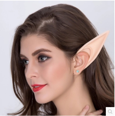 精灵耳朵cosplay 精灵耳饰假耳朵吸血鬼万圣节僵尸克鲁鲁猫耳朵