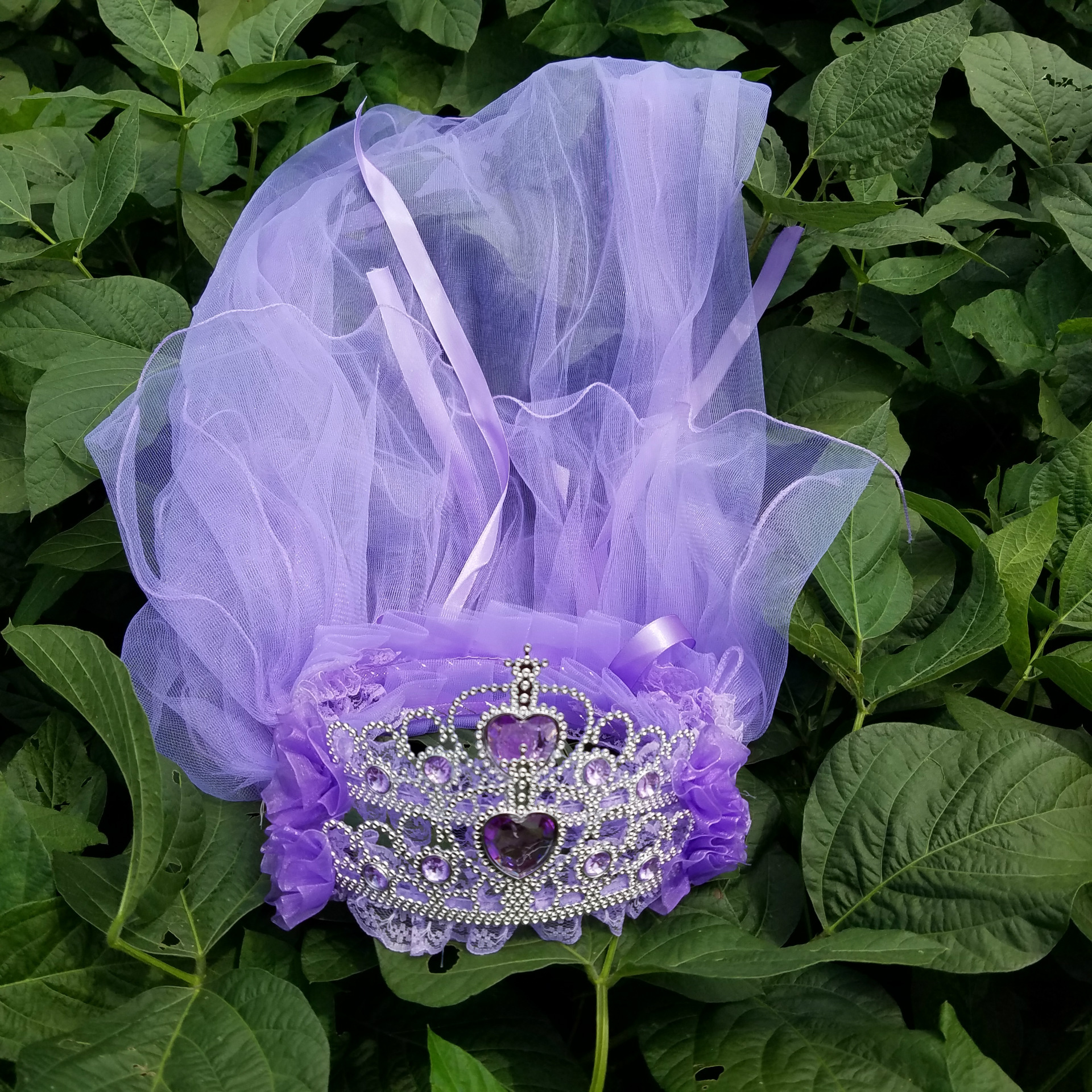 新款皇冠头纱 旅游景区纪念花环头纱 六一表演儿童头纱多色混批