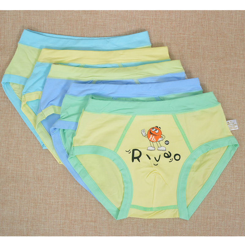 福熊小娃儿童三角裤内裤男童宝宝透气卡通可爱图案短裤男童内裤