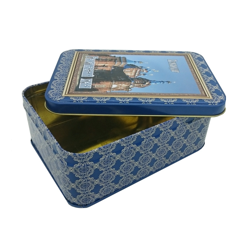 饼干糖果包装铁盒 长方形彩色铁皮盒 食品礼品马口铁盒定做小铁盒