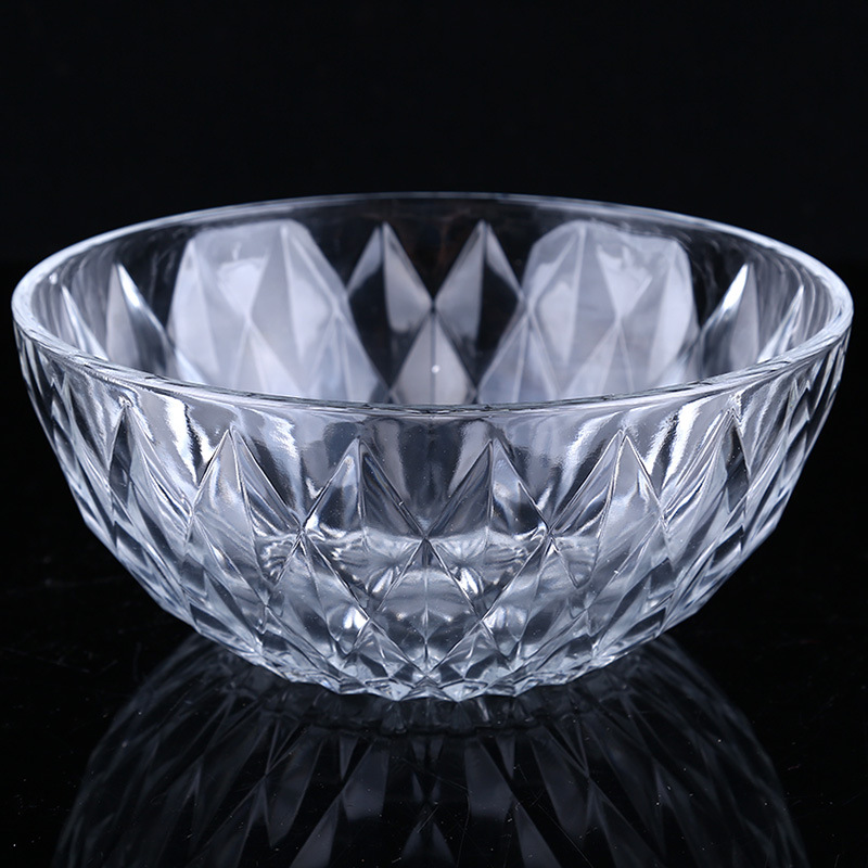 厂家直销星极玻璃碗钻石碗系列沙拉碗甜品碗多种尺寸无铅透明玻璃
