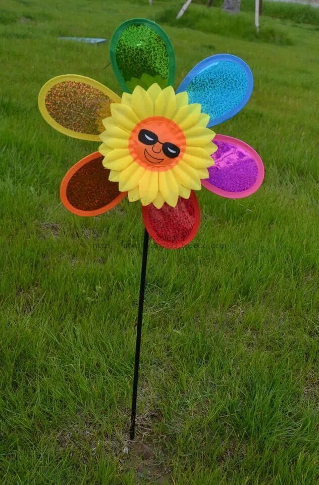 传统儿童玩具大风车亮片太阳花风车玩具批发广场地摊