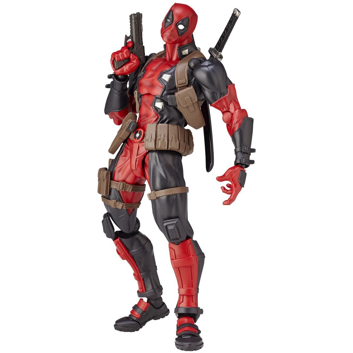 动漫手办周边 山口式 series no.001 死侍 deadpool 可动换脸手办