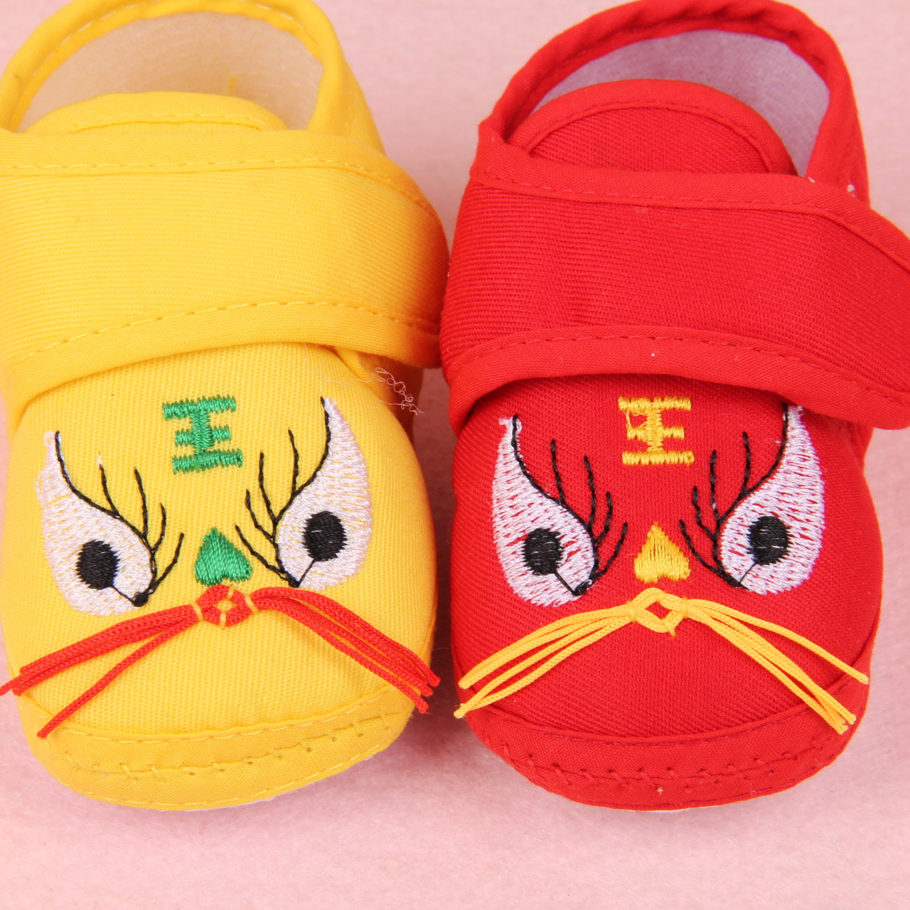 【厂家批发】春秋款防滑布底纯棉布婴儿宝宝老虎头单鞋 0-1岁