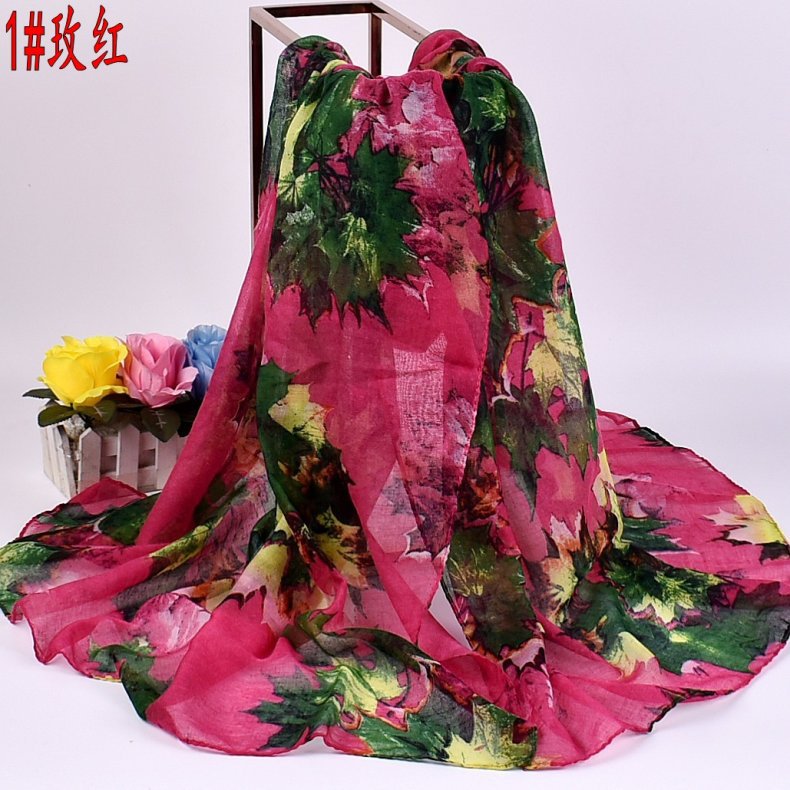 秋冬新款韩版女士珊瑚花巴黎纱围巾批发 披肩一件代发