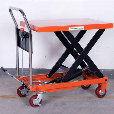 福缘专业定制手动液压平台车 移动式小型手推车 小型平台车