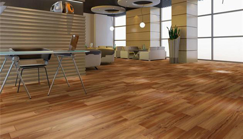 spc锁扣地板优质耐磨防潮耐污客厅卫浴走廊欧式现代手抓纹pvc地板