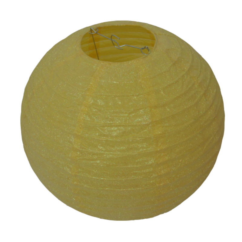 厂家直销30cm亮金葱粉纸灯笼厂家批发节庆装饰装修圣诞元旦纸灯笼