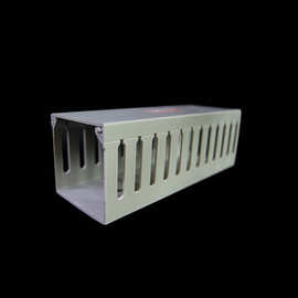 齿形线槽厂家批发 50*80行线槽pvc防火阻燃冲孔淡灰色电工柜线槽