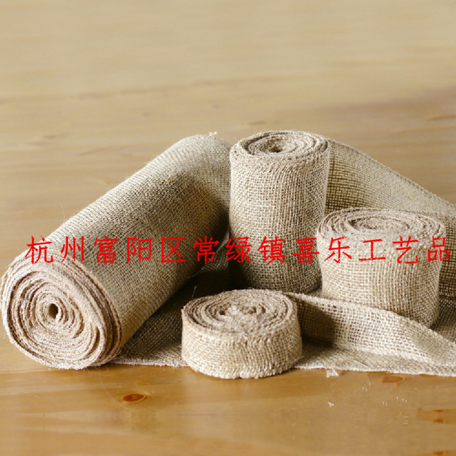 Factory Wholesale Customized Small Roll Linen DIY Product Accessories Linen Strip of Various Widths