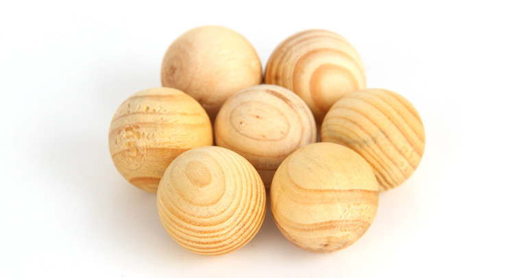 防虫防蛀 实木香熏大颗粒木球 义乌樟脑丸 木质樟脑球 (5粒装)