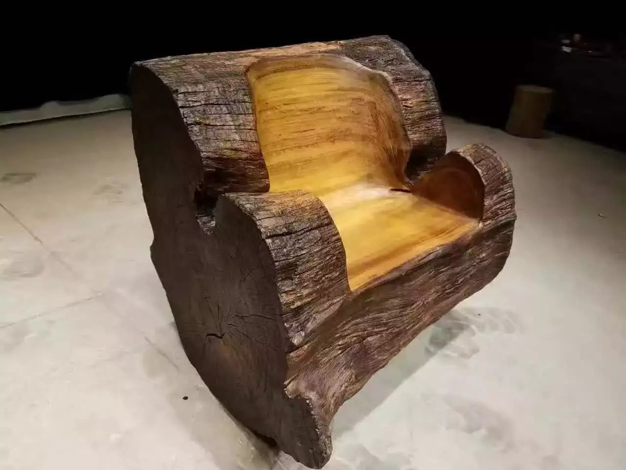 黄桑木整体天然脚霸气靠背椅-木材产业网