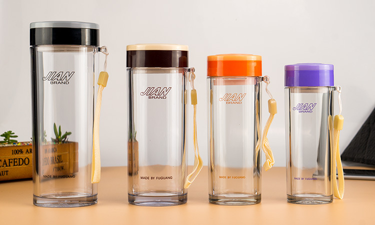 富光健牌新潮5号口杯 塑料杯 带提绳滤网as冷水杯 茶杯子pc杯