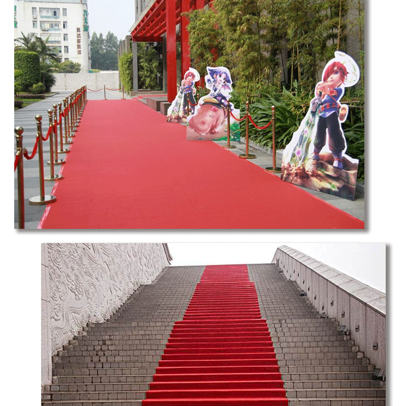 恒运加厚结婚宴席大红舞台满铺红地毯 2018迎宾开业活动厂家批发