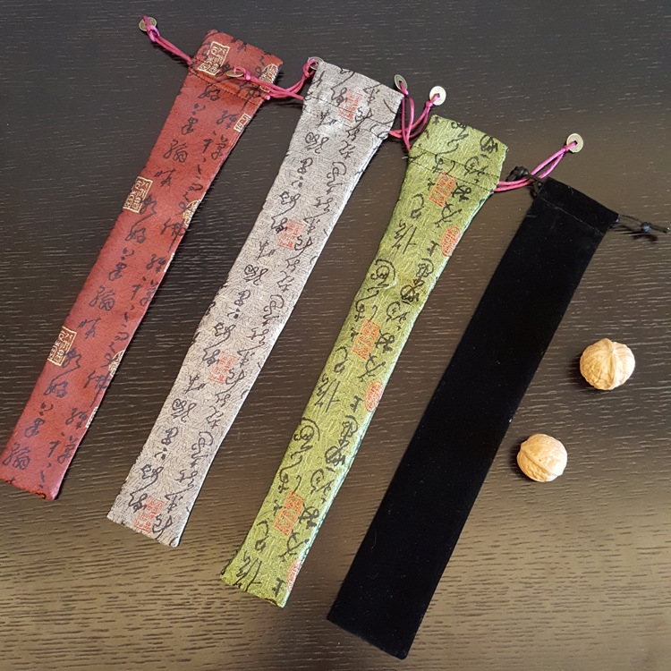 批发男女扇袋扇子袋锦缎扇套折扇袋绒布袋丝绸袋定制扇子包装袋子