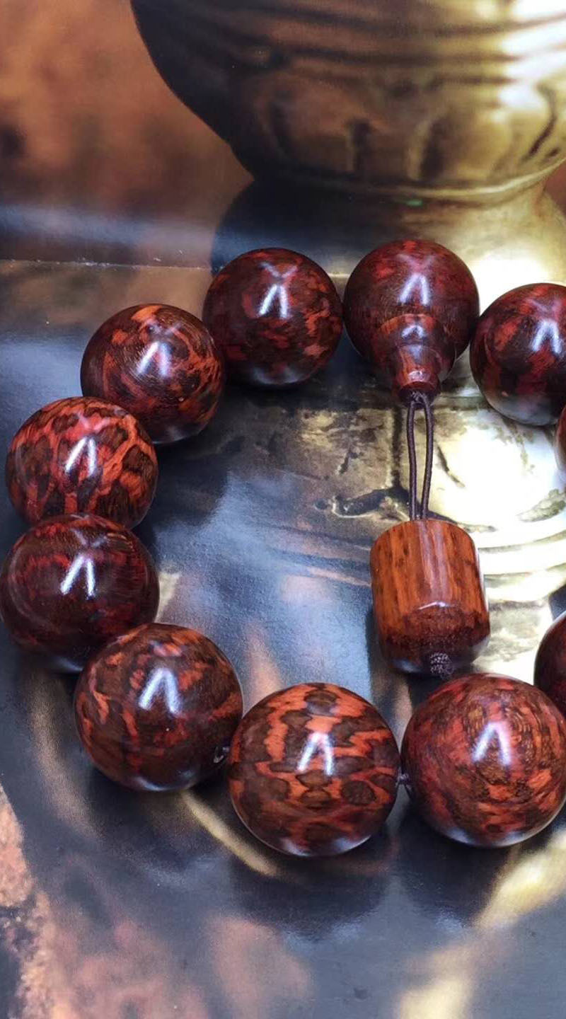 0蛇纹木佛珠手串 蛇纹木男士手串 高密木质工艺品文玩批发