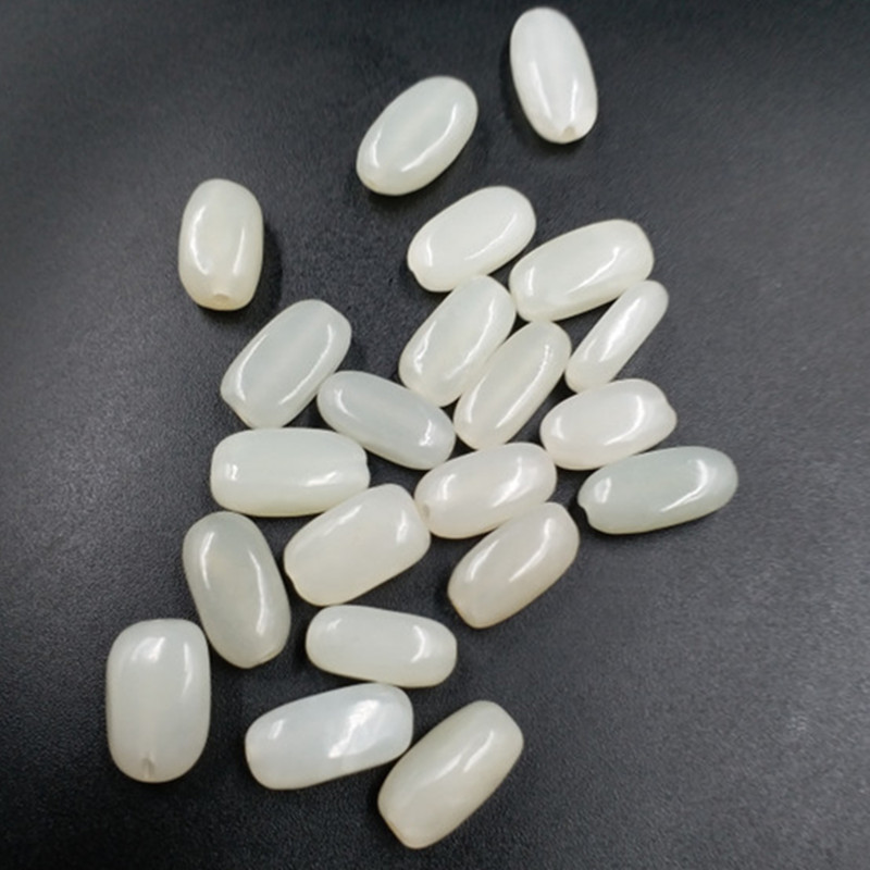 天然新疆和田玉手链韩料白玉原石手串男女款原石散珠玉石批发